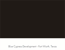 Tablet Screenshot of bluecypressdevelopment.com